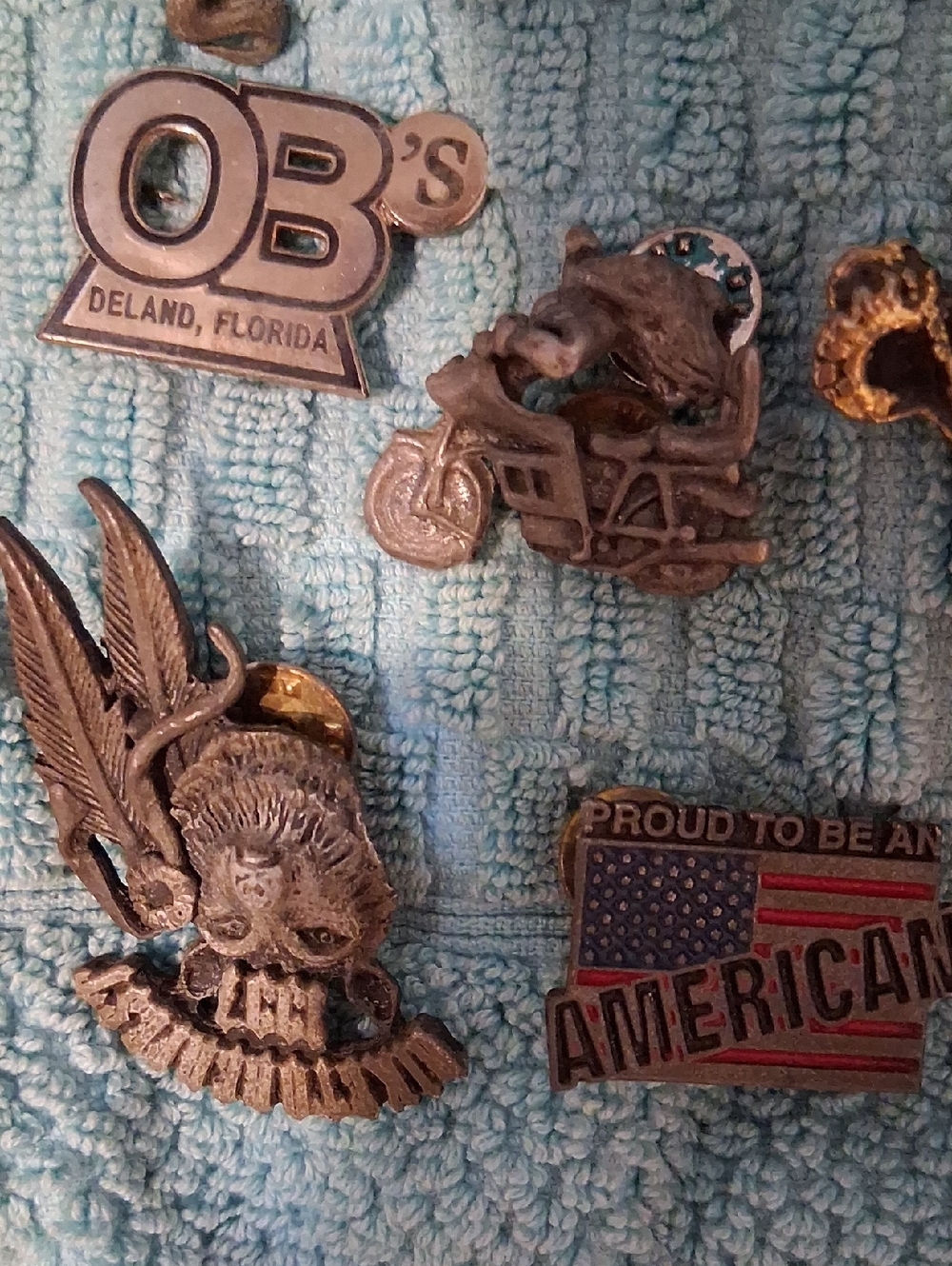 16 Biker Pins 2 Patches - Picture 4 of 8